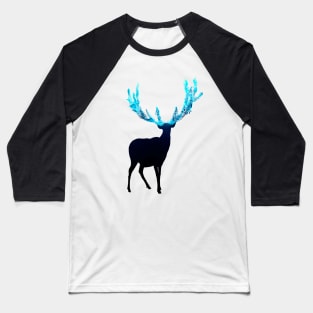 Greenery Deer - Sterling Magenta Baseball T-Shirt